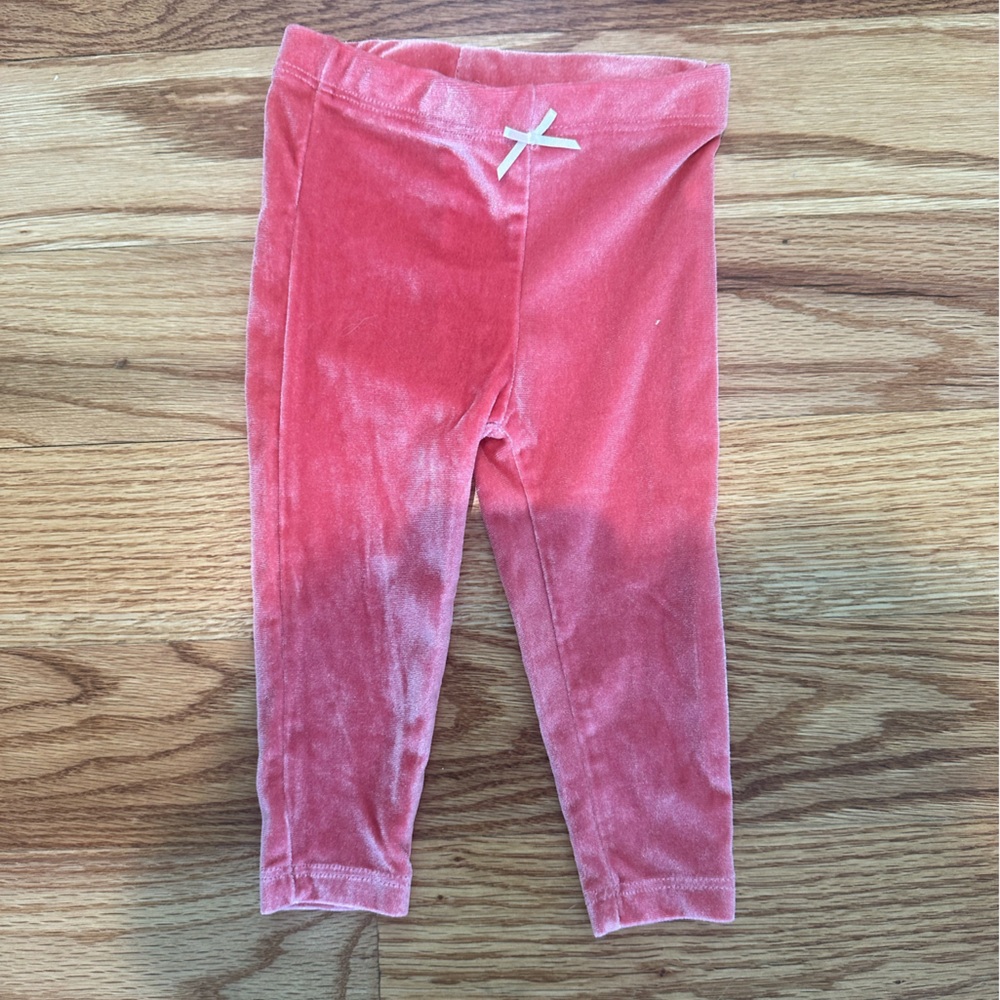 Pink Chicken 3-6M Stretch Velvet Leggings